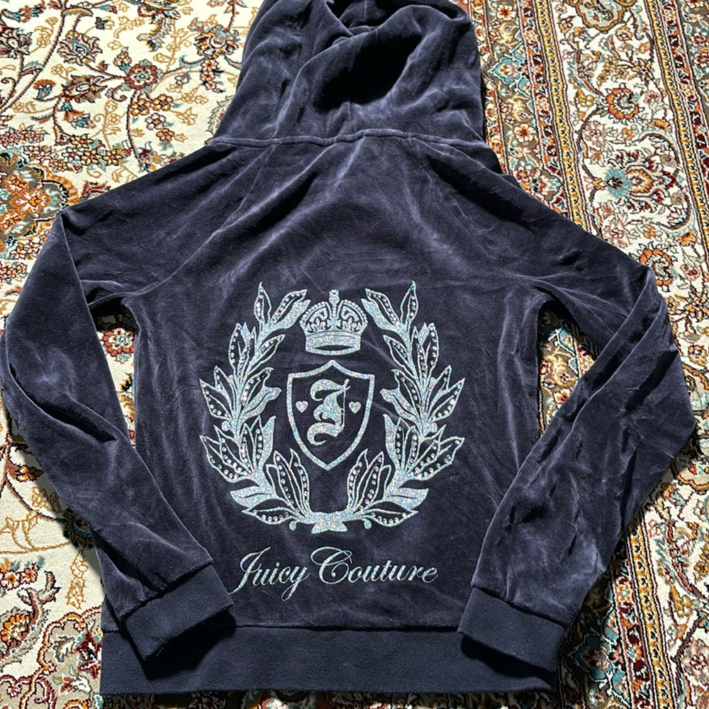Juicy Couture Jacket Extra Small Velour Blue